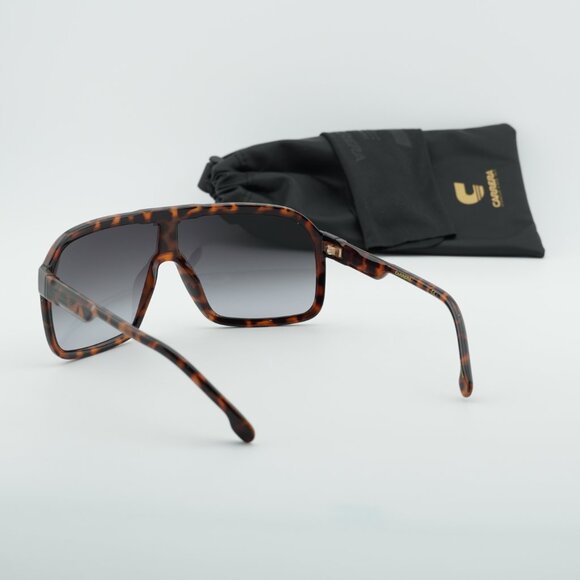 Carrera Grey Shaded Shield Men CARRERA 1046/S 0086 9O Shield Sunglasses - Havana/Grey Gradient
